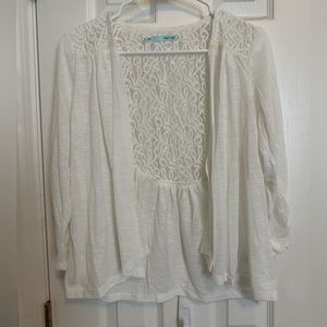 S White Cardigan Sweater
